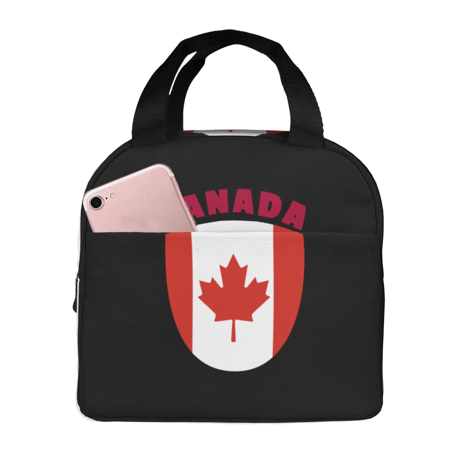 Women Bags Canada - Flag of Canada Print Insulated Lunch
