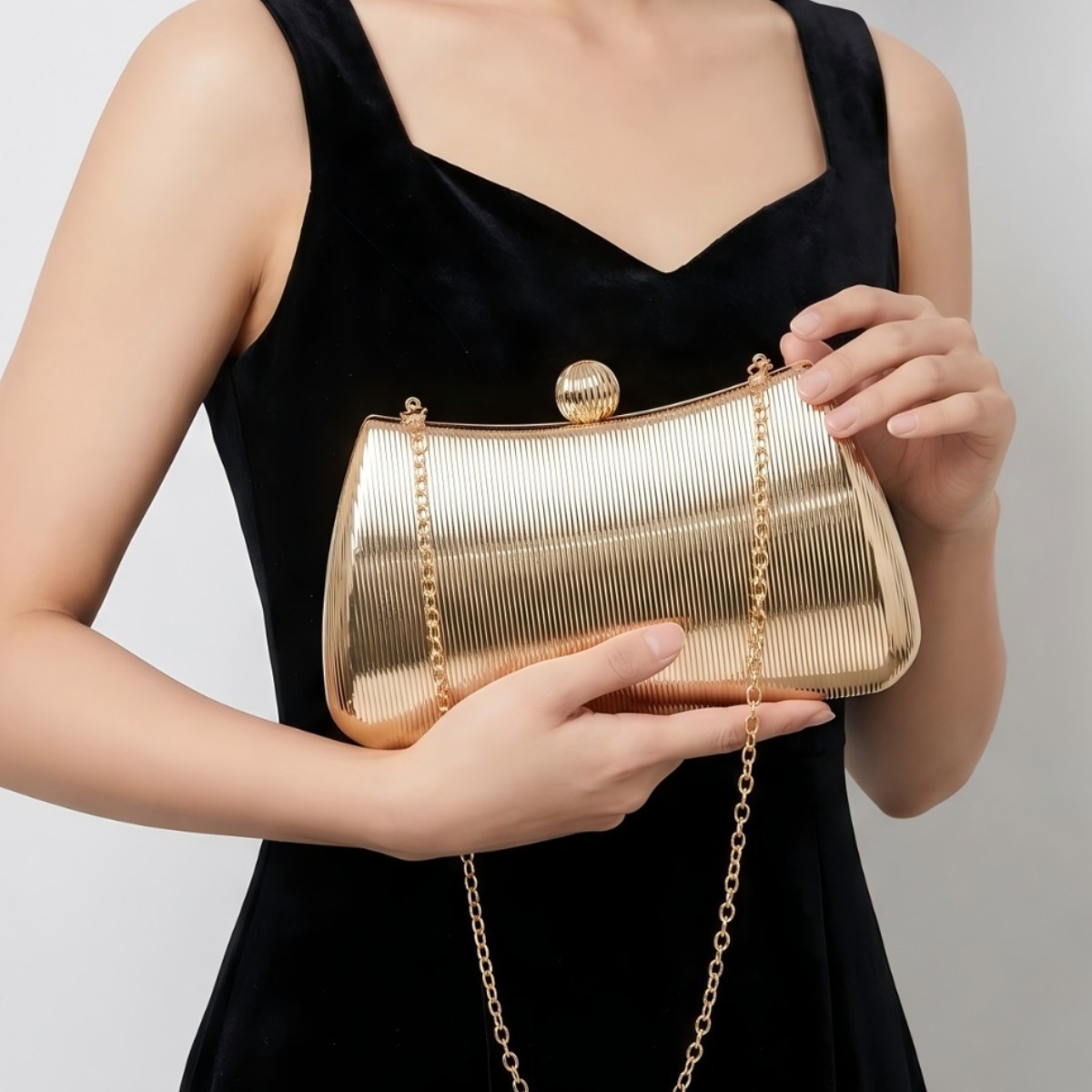 Women Bags Gold - Women's fashion temperament elegant handbag dinner
