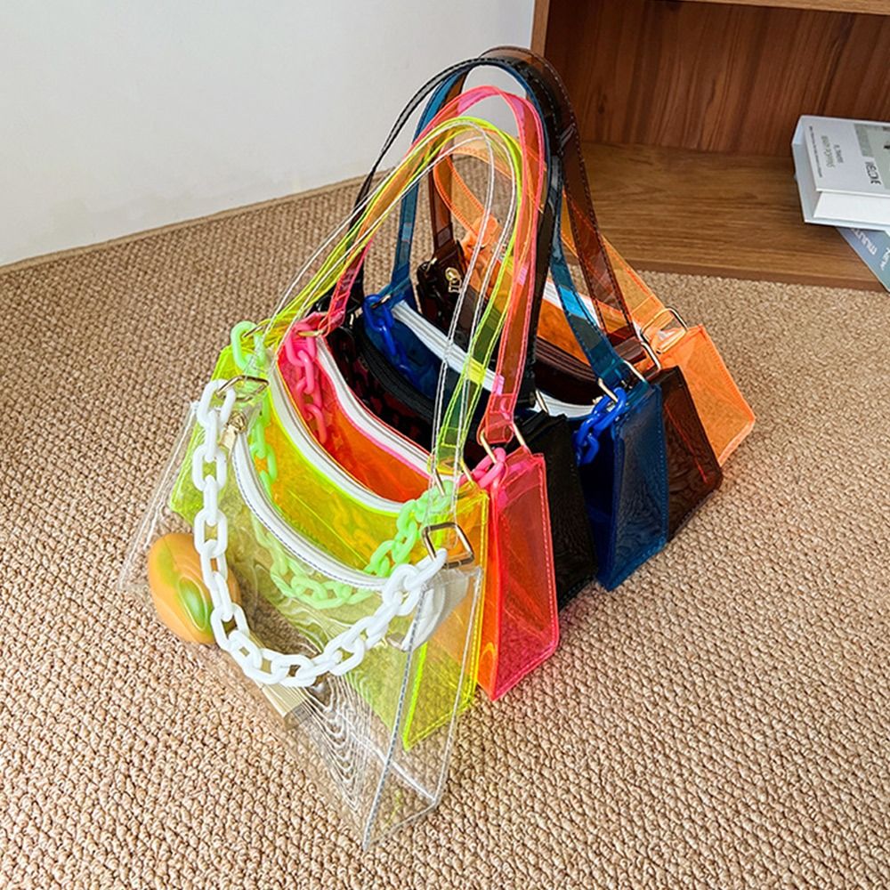 Jelly Bag Clear Pvc - Fashion Ladies Jelly Bags PVC Clear