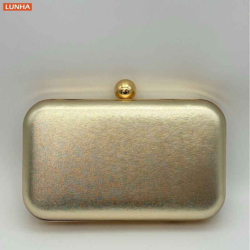 Women Bags Gold - Evening Bags Vintage Metallic Box Bag
