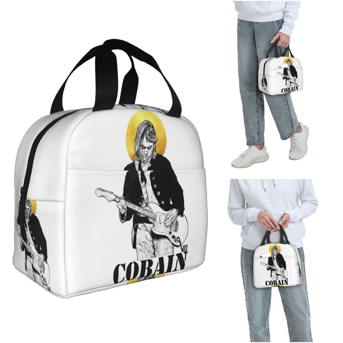 Women Bags Kurt - Kurt Cobain Insulated Lunch Bag for