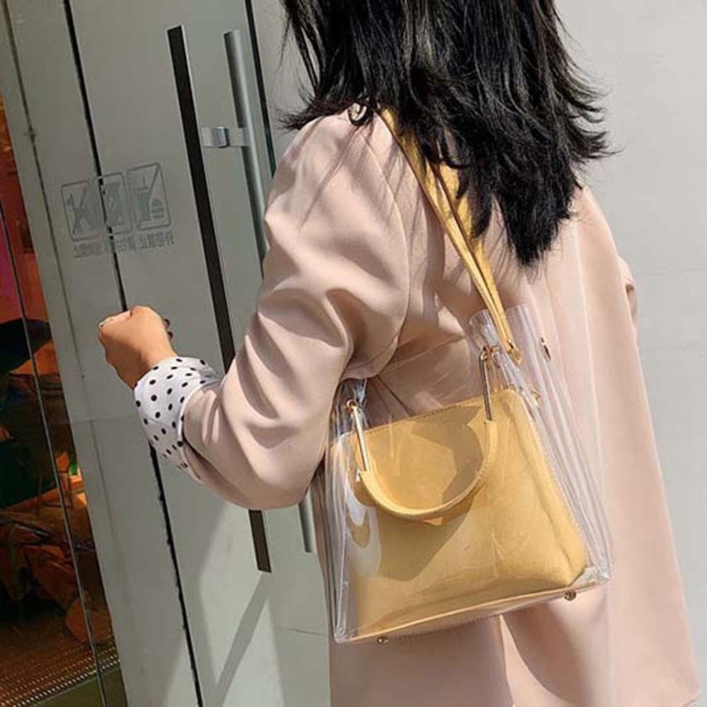 Candy Color Composite Clear Ba - Jelly Bag Clear Pvc ulasan dan harga