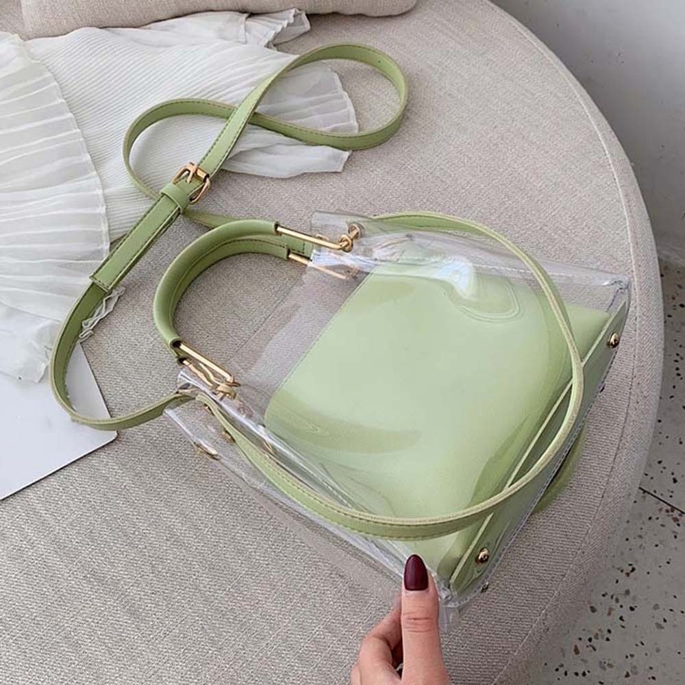Candy Color Composite Clear Ba - Jelly Bag Clear Pvc ulasan dan harga