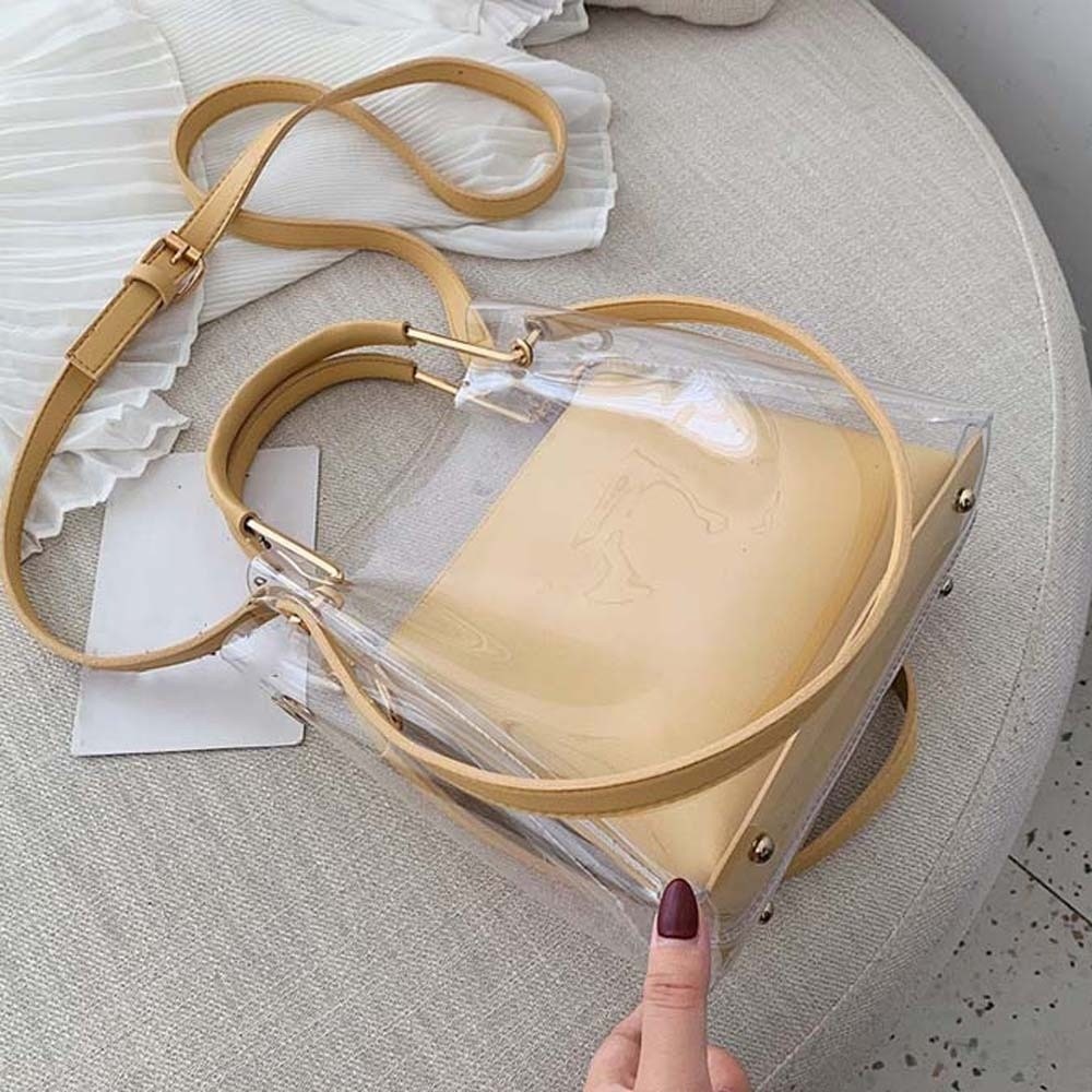 Candy Color Composite Clear Ba - Jelly Bag Clear Pvc ulasan dan harga