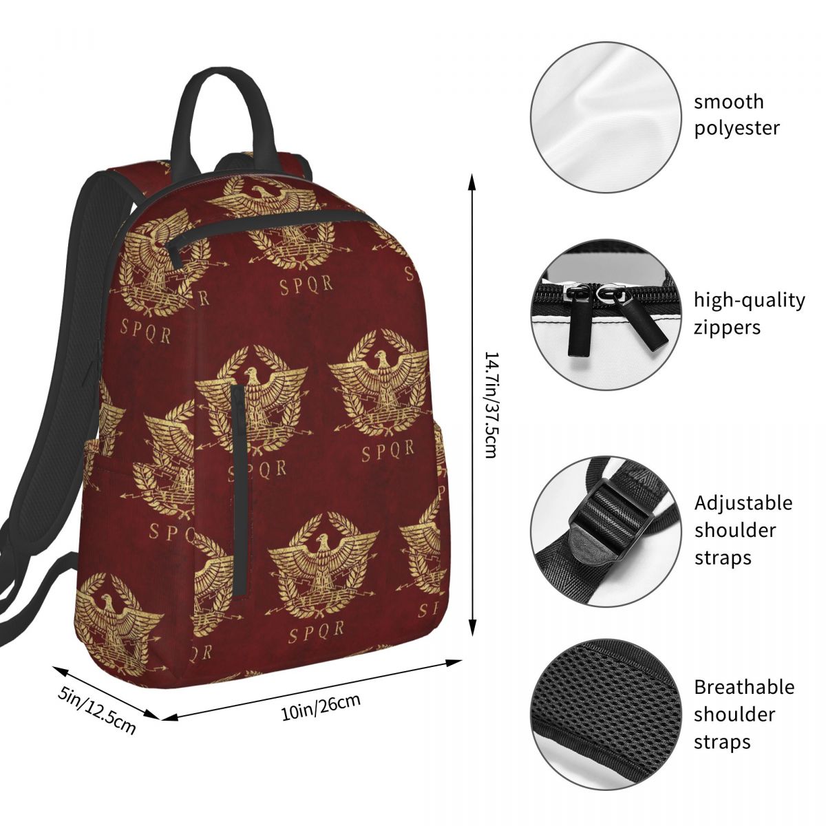 Rome SPQR Roman Backpack Daypa - Women Bags Rome ulasan dan harga