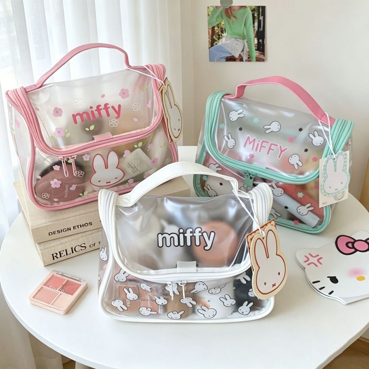 Miffy Cartoon Rabbit Print Cle - Jelly Bag Clear Pvc ulasan dan harga