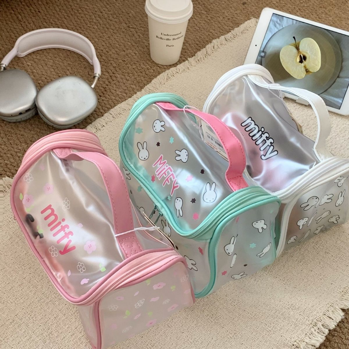 Miffy Cartoon Rabbit Print Cle - Jelly Bag Clear Pvc ulasan dan harga