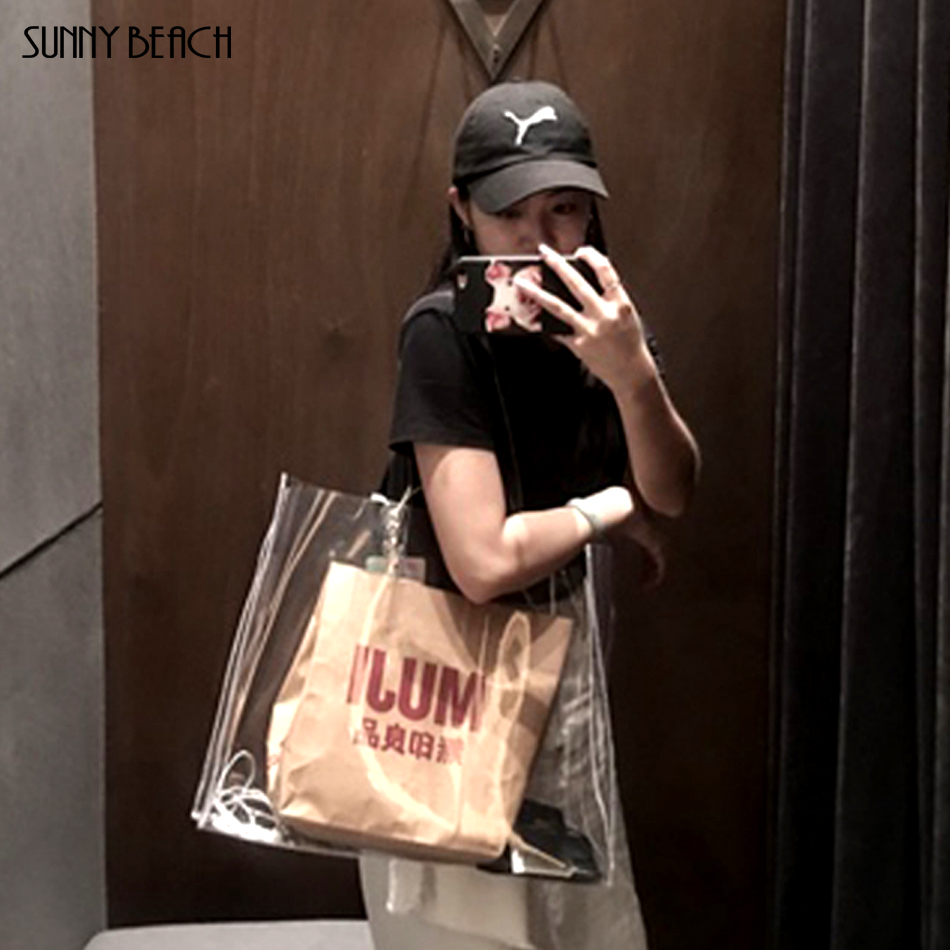SUNNY BEACH Luxury Brand Clear - Jelly Bag Clear Pvc ulasan dan harga