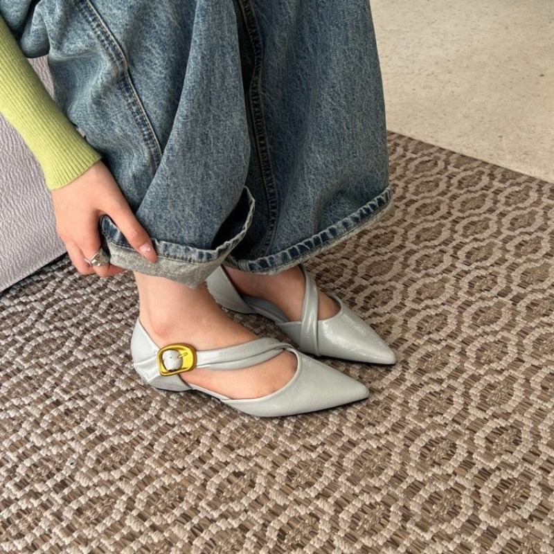 French Block Heel Pointed Toe  - Women Bags Rome ulasan dan harga