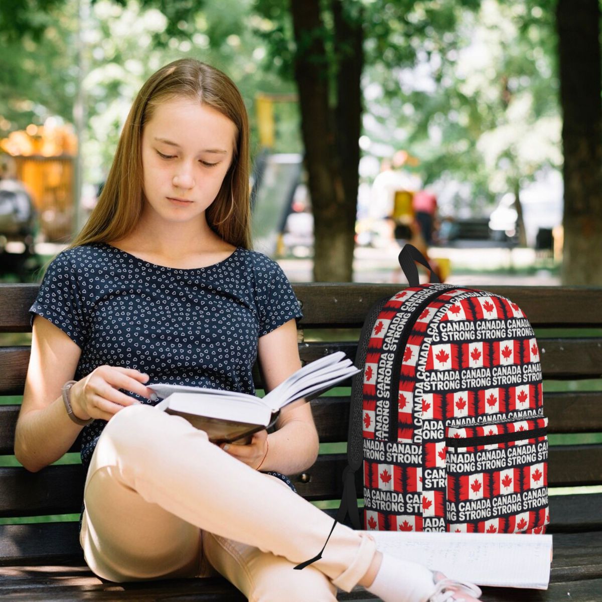 Canada Strong Student Backpack - Women Bags Canada ulasan dan harga