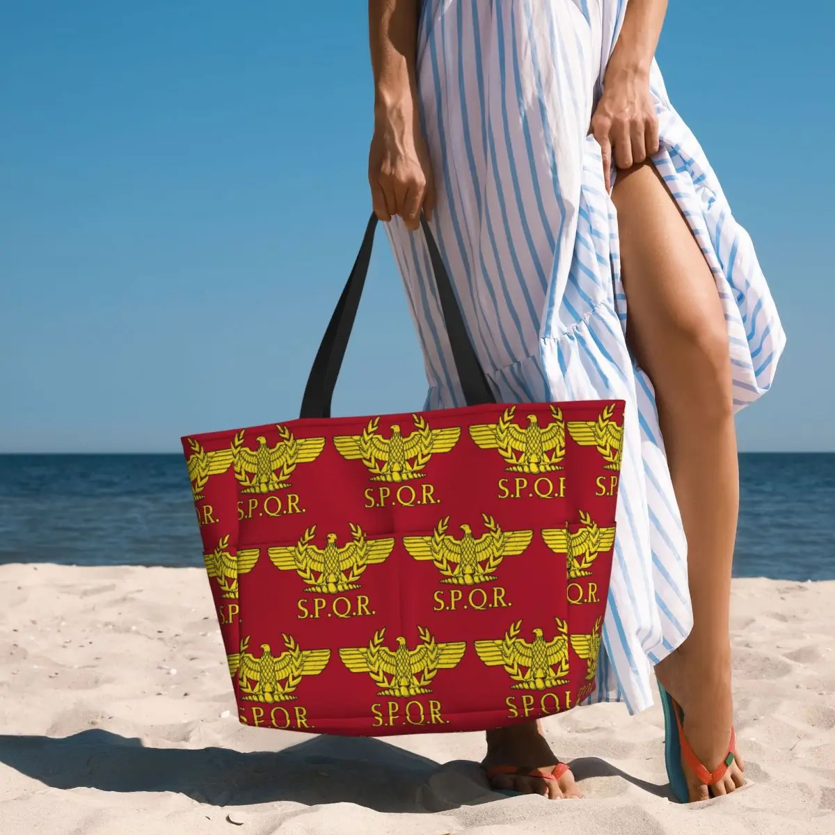 Rome SPQR Roman Beach Tote Bag - Women Bags Rome ulasan dan harga