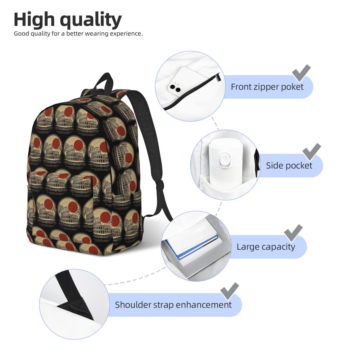 Colosseum Rome Backpack Hot Sa - Women Bags Rome ulasan dan harga