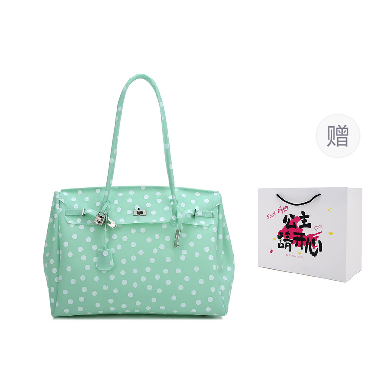 Polka‑dot Clear PVC Tote Bag W - Jelly Bag Clear Pvc ulasan dan harga