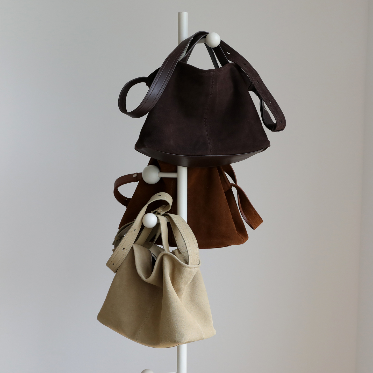 Genuine Leather Suede Tote Bag - Hobo Bag Slouchy ulasan dan harga