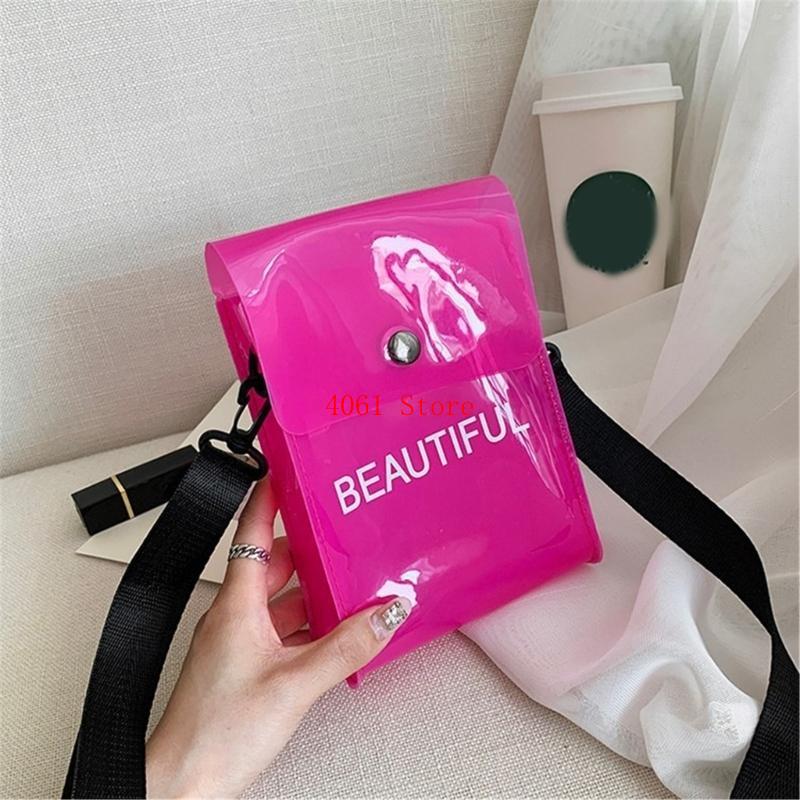 Clear Crossbody Bag Candy Colo - Jelly Bag Clear Pvc ulasan dan harga