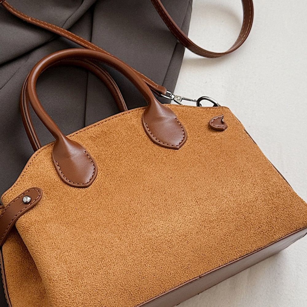 Shoulder Bag Suede Boston Shou - Hobo Bag Slouchy ulasan dan harga