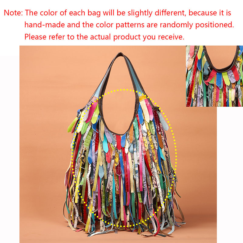 Colorful Real Sheepskin Should - Hobo Bag Slouchy ulasan dan harga