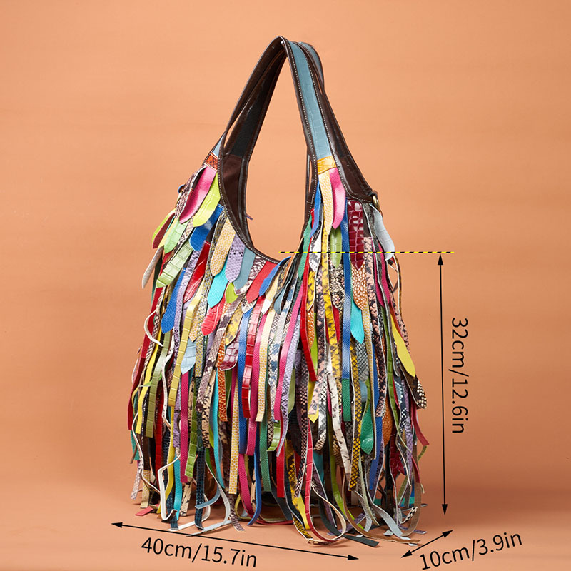 Colorful Real Sheepskin Should - Hobo Bag Slouchy ulasan dan harga