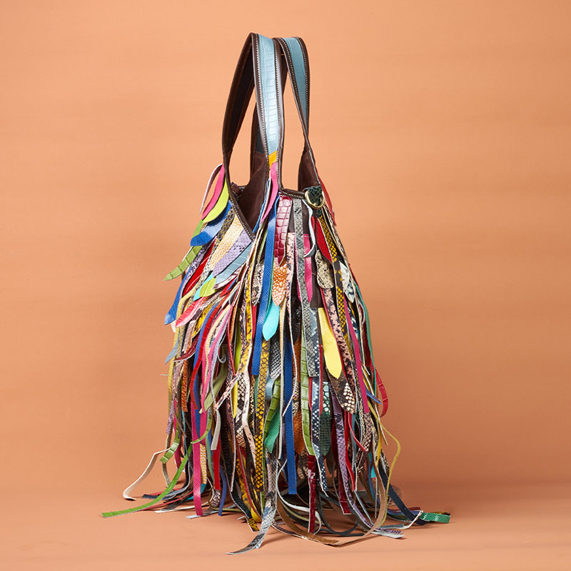 Colorful Real Sheepskin Should - Hobo Bag Slouchy ulasan dan harga