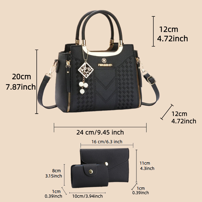 3-piece handbag set made of ly - Women Bags Daily Use ulasan dan harga