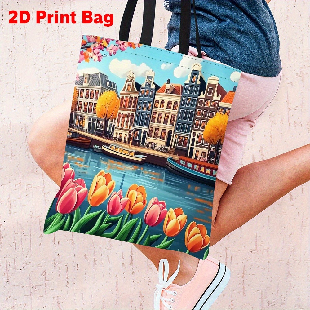 1pc Printed Tote Bag Featuring - Women Bags Rome ulasan dan harga