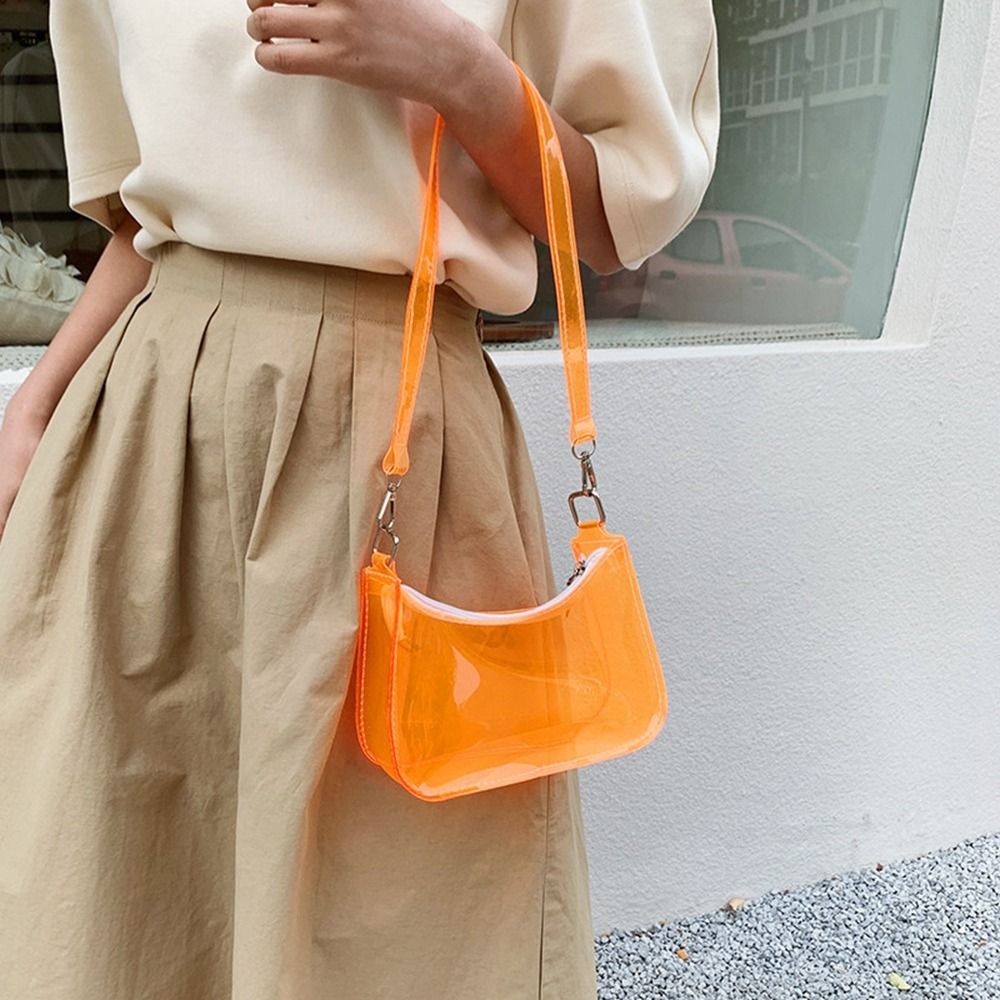 Fashion Jelly Color PVC Transp - Jelly Bag Clear Pvc ulasan dan harga