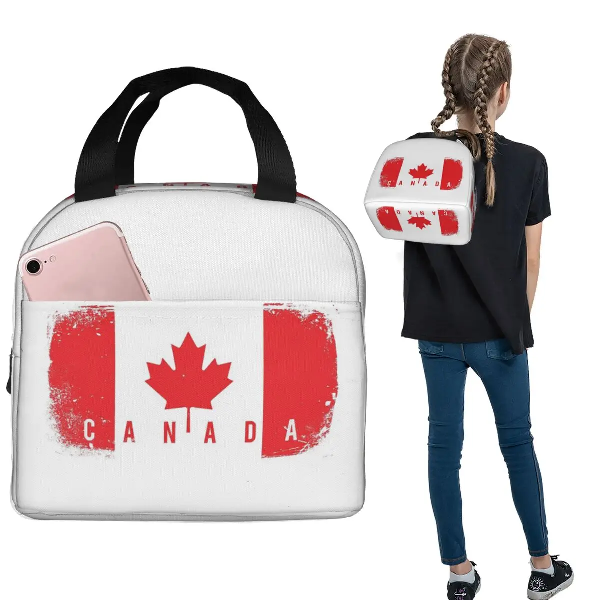 Canada Flag Insulated Lunch Ba - Women Bags Canada ulasan dan harga
