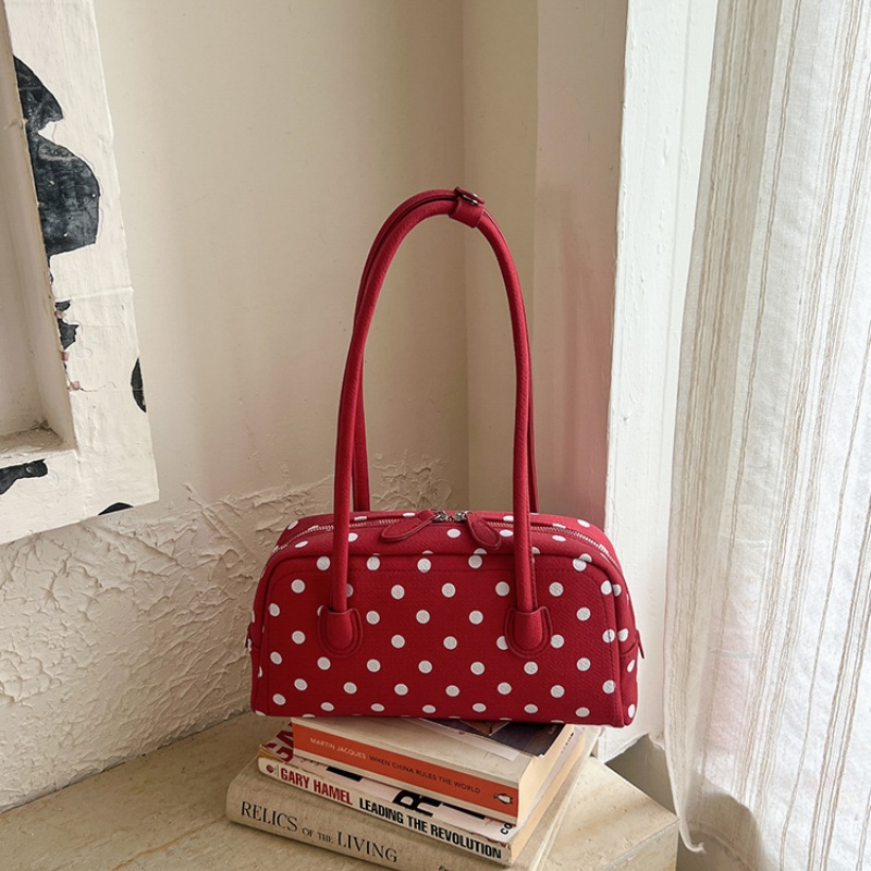 2026 New Polka Dot Mini Boston - Women Bags New ulasan dan harga
