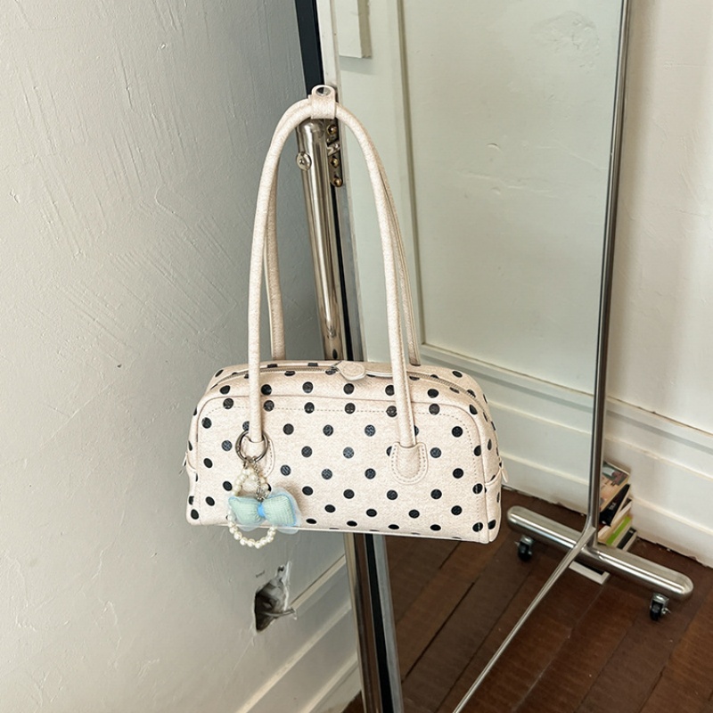 2026 New Polka Dot Mini Boston - Women Bags New ulasan dan harga