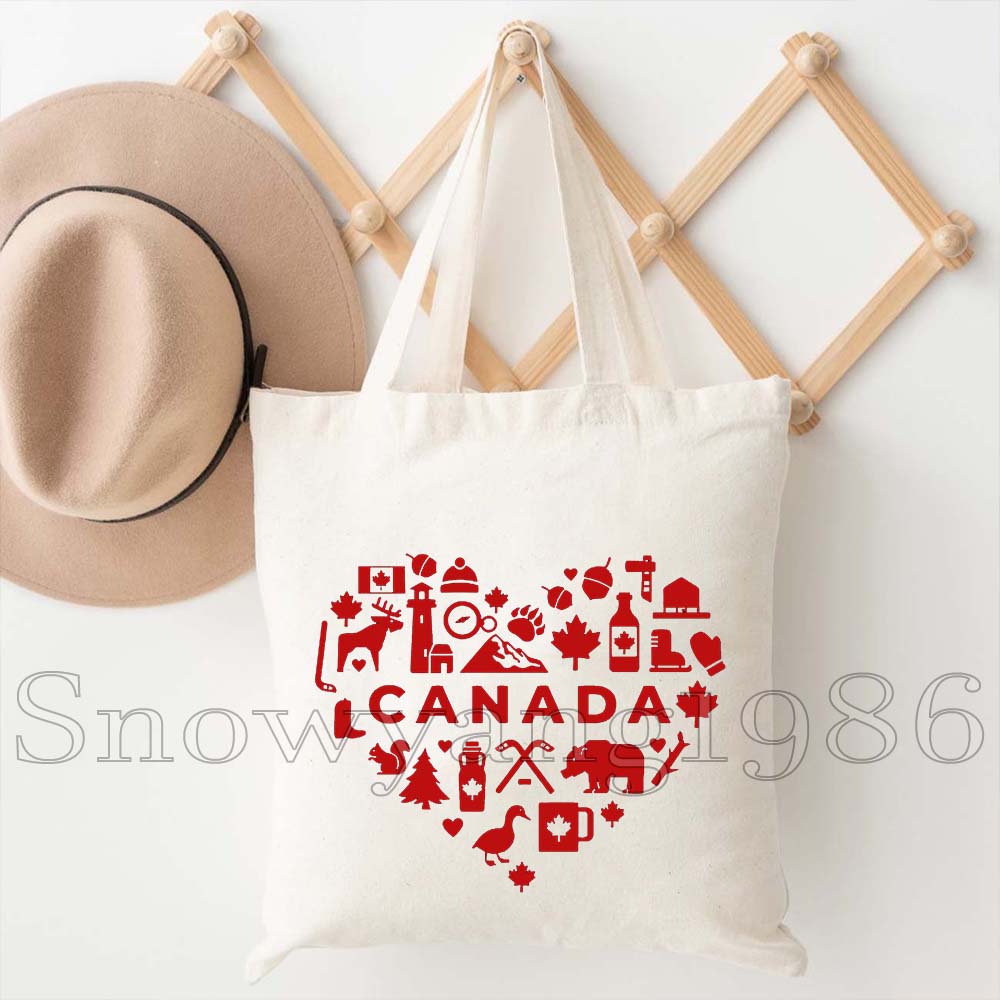 Canada Map Flag Happy Canadian - Women Bags Canada ulasan dan harga