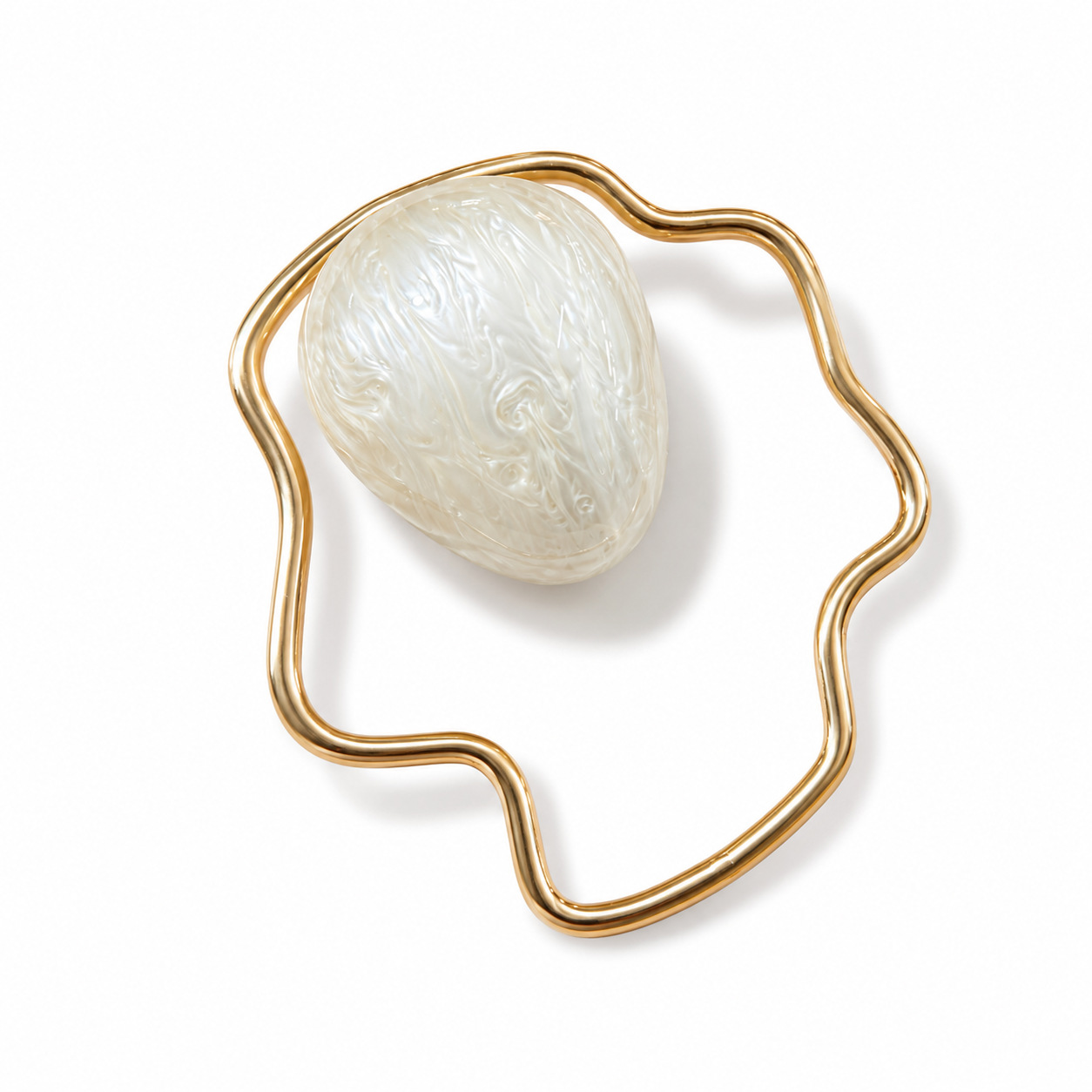 Women mini Acrylic Egg Bag Cut - Women Bags Gold ulasan dan harga