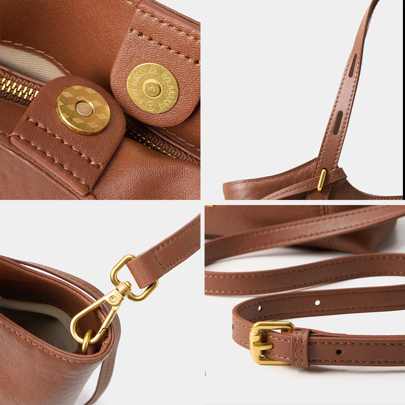 Women's Genuine Cowhide Leathe - Women Bags Gold ulasan dan harga