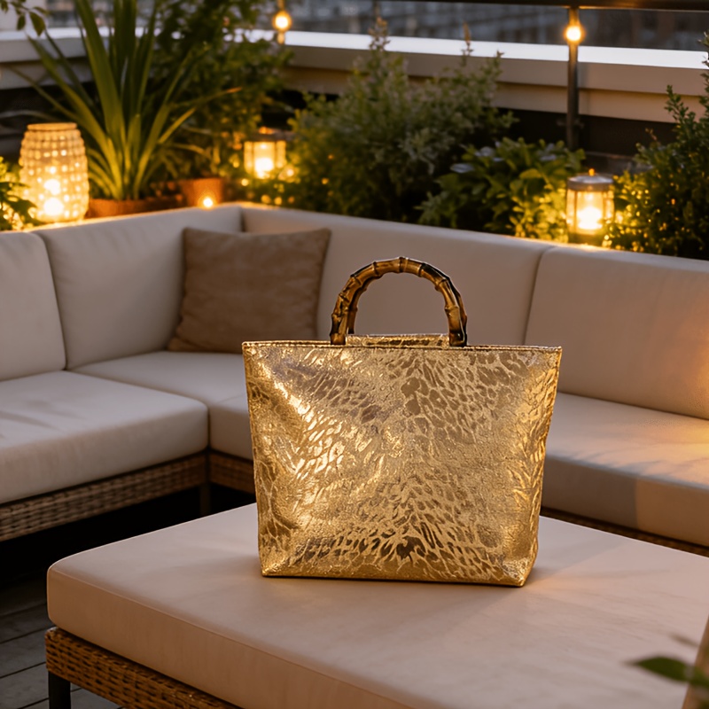 Light luxury metallic gold jac - Women Bags Gold ulasan dan harga