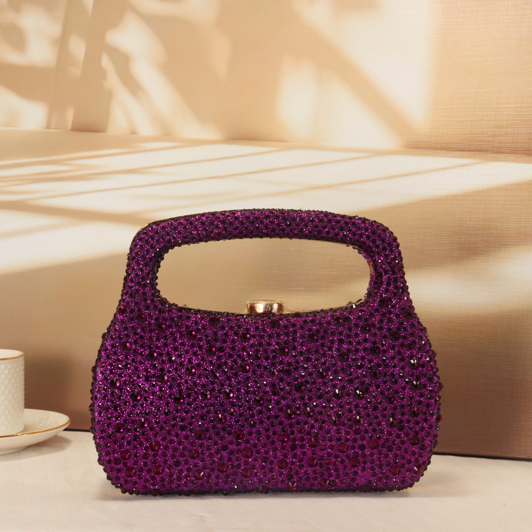 Gold glitter luxury hot diamon - Women Bags Gold ulasan dan harga