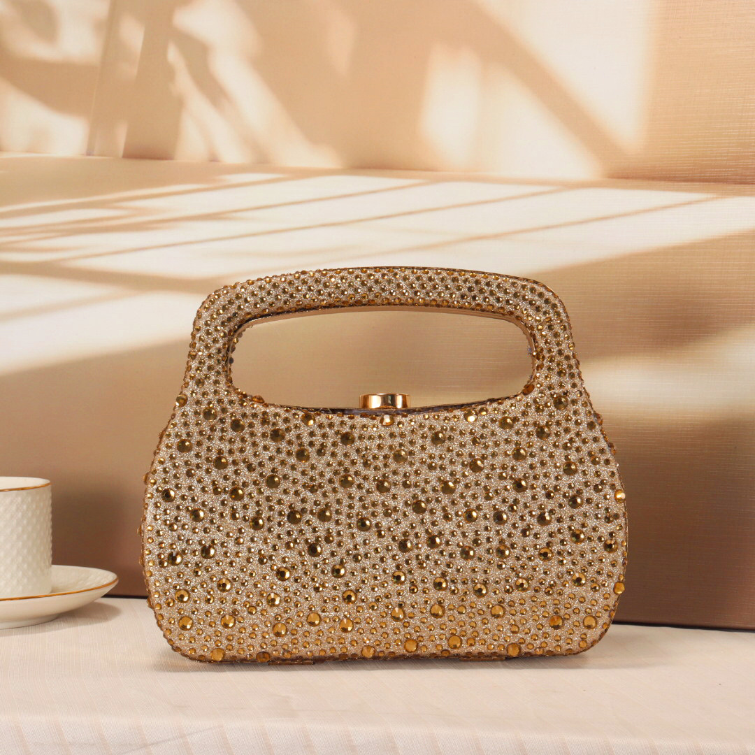 Gold glitter luxury hot diamon - Women Bags Gold ulasan dan harga