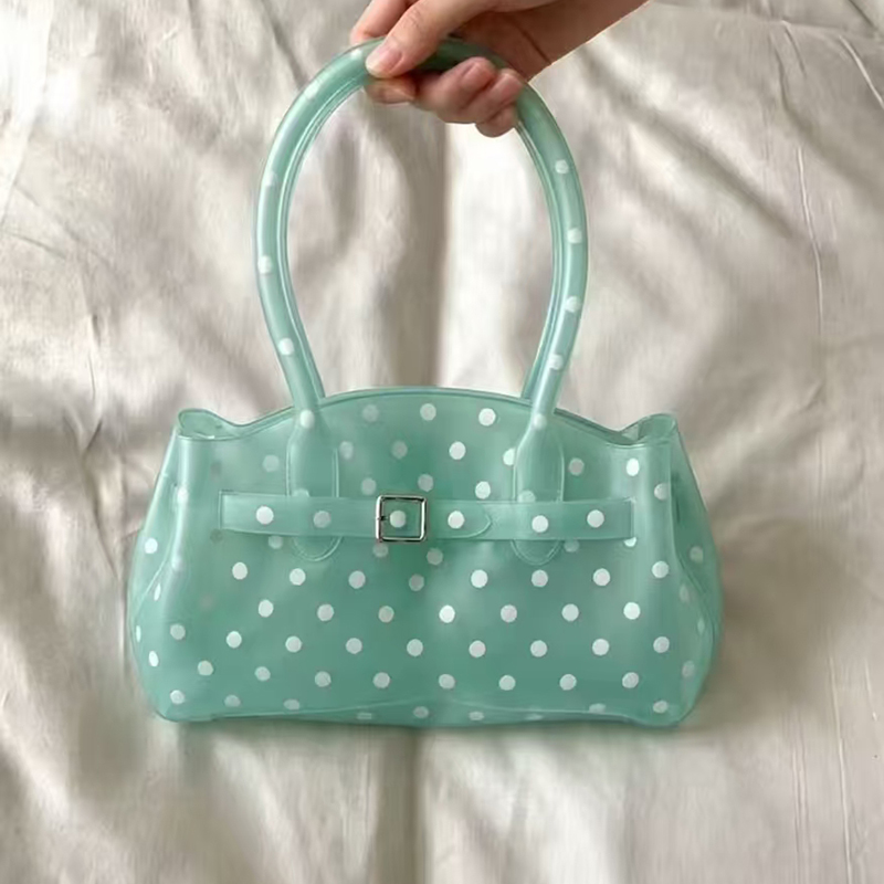 Transparent Jelly Polka Dot PV - Jelly Bag Clear Pvc ulasan dan harga