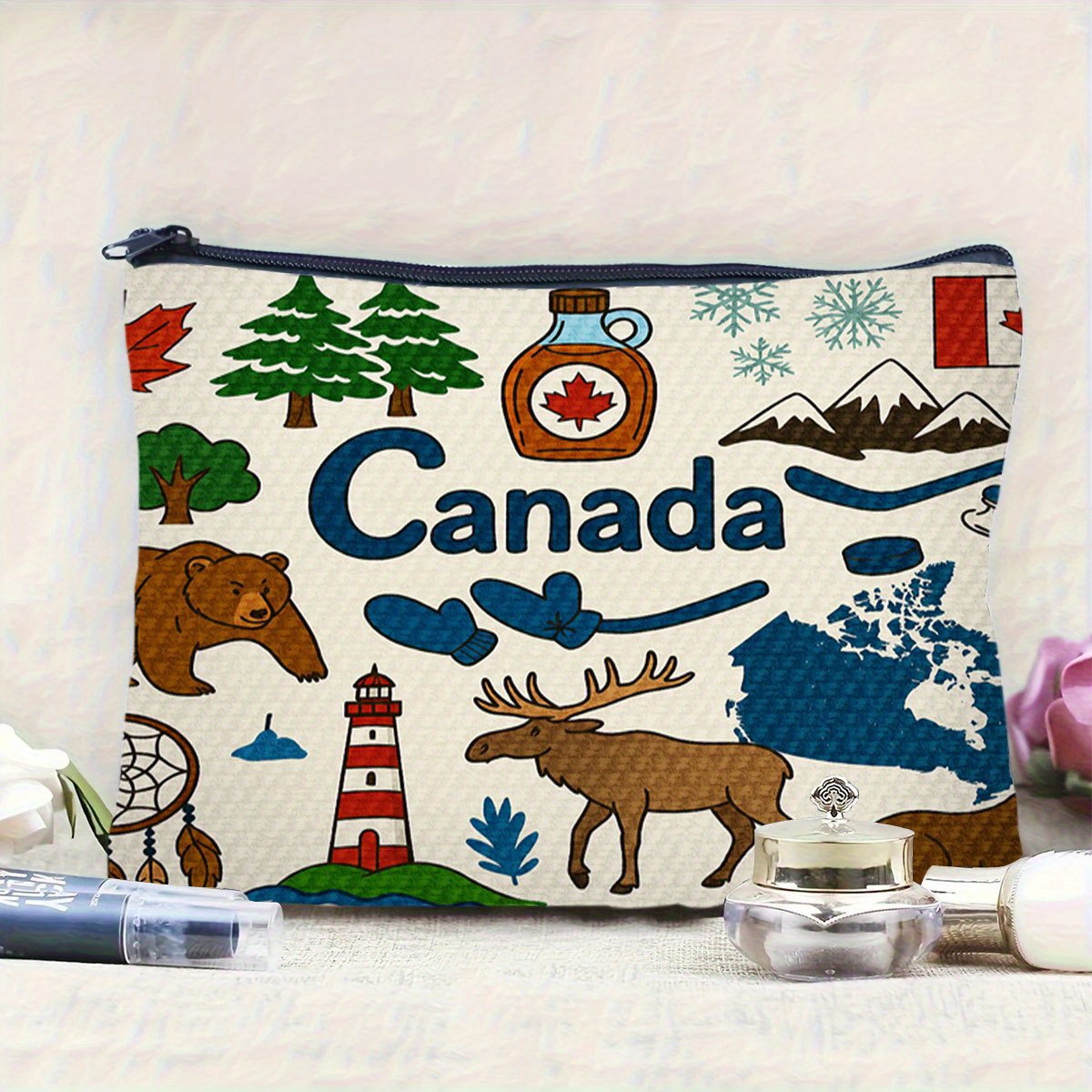 A Canada themed cosmetic bag - - Women Bags Canada ulasan dan harga