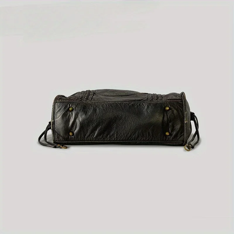 ​​Braided Trim Black Leather T - Women Bags Gold ulasan dan harga