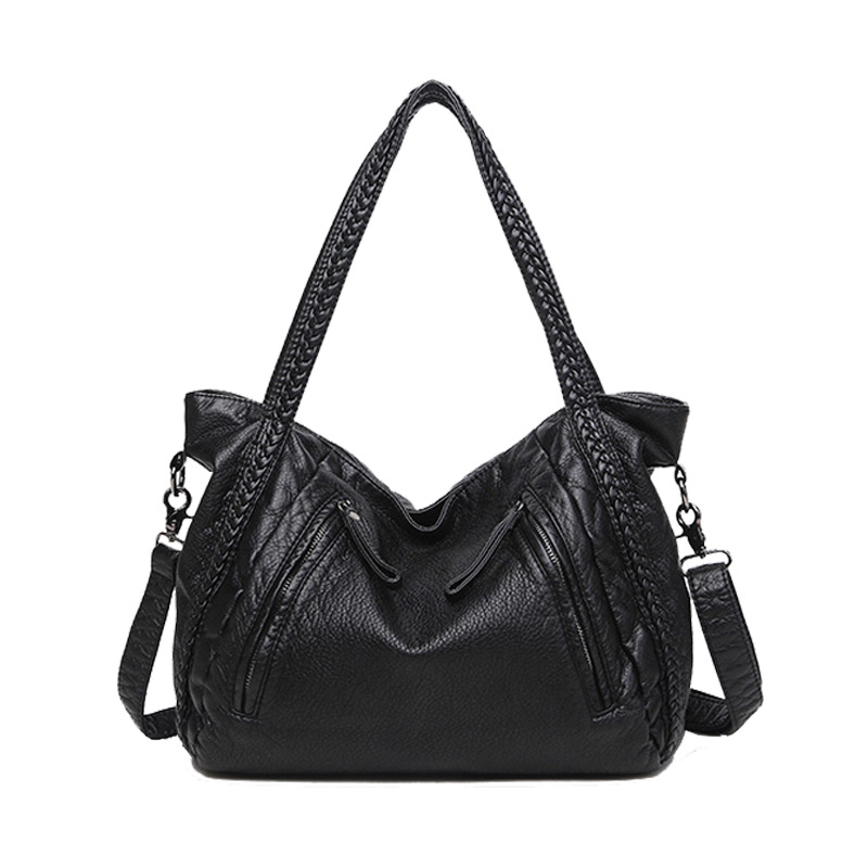 SHELKSBAG Black Soft Leather S - Hobo Bag Slouchy ulasan dan harga