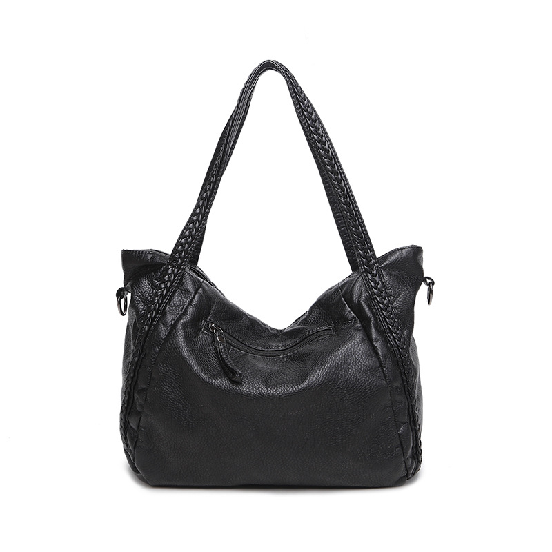 SHELKSBAG Black Soft Leather S - Hobo Bag Slouchy ulasan dan harga