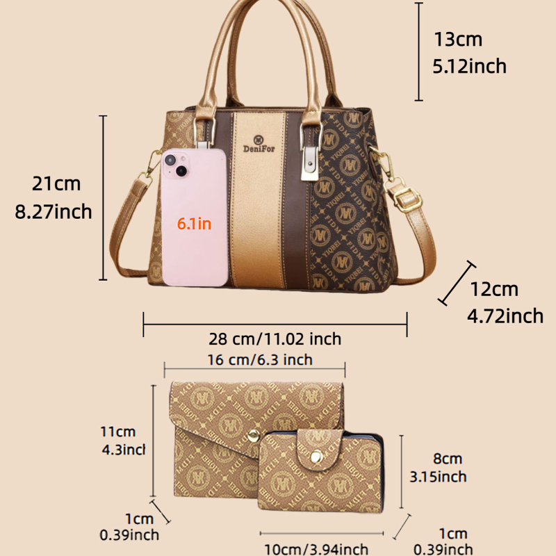 3-piece set of women's handbag - Women Bags Luxury ulasan dan harga