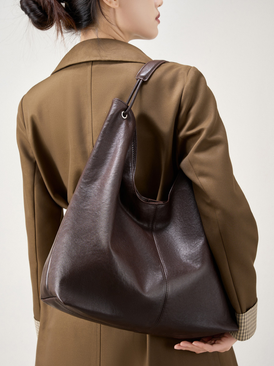 Luxury Genuine Leather Handbag - Hobo Bag Slouchy ulasan dan harga