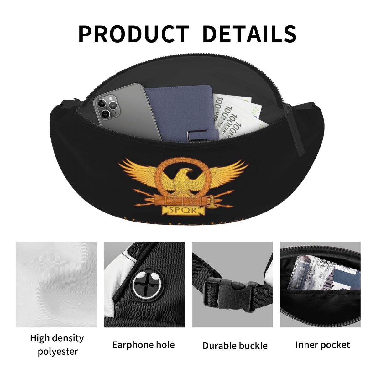 Rome SPQR Roman Fanny Pack Men - Women Bags Rome ulasan dan harga