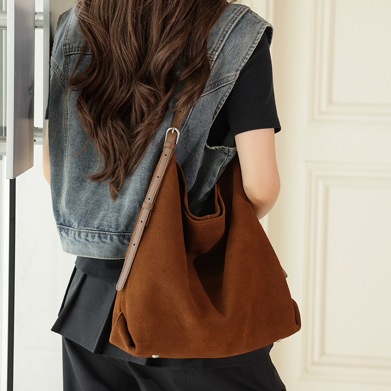 Women's Genuine Suede Cowhide  - Hobo Bag Slouchy ulasan dan harga