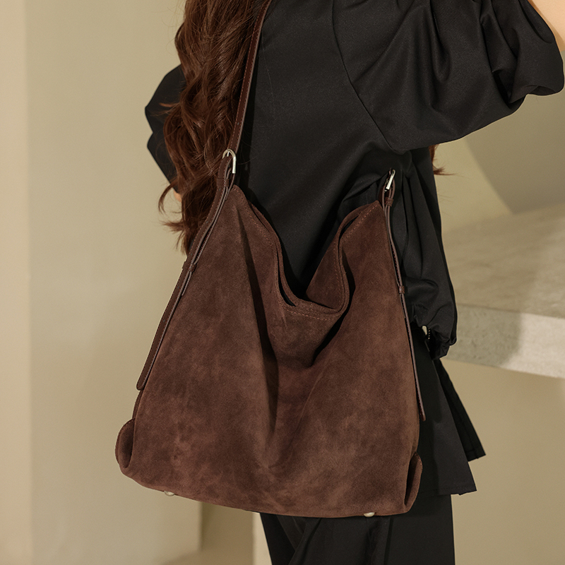 Women's Genuine Suede Cowhide  - Hobo Bag Slouchy ulasan dan harga