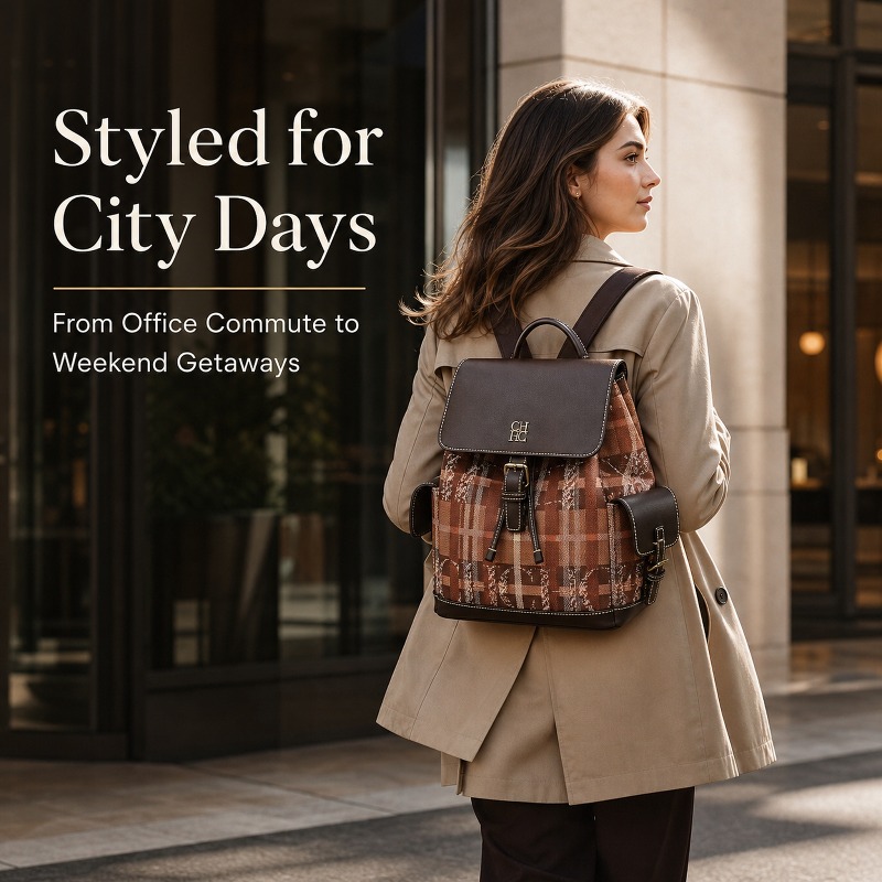 CHHC Fashion Color Block Backp - Women Bags Luxury ulasan dan harga
