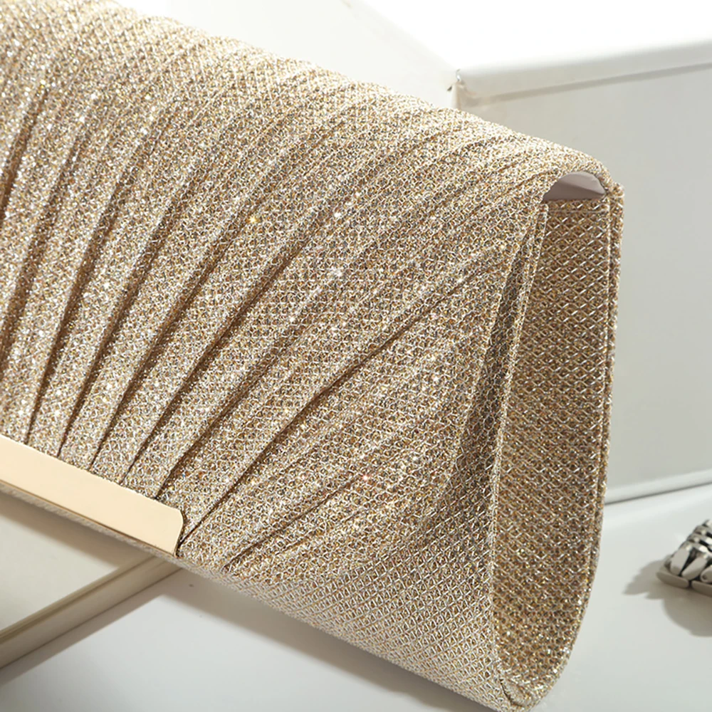 Women Evening Clutch Bag Femal - Women Bags Gold ulasan dan harga
