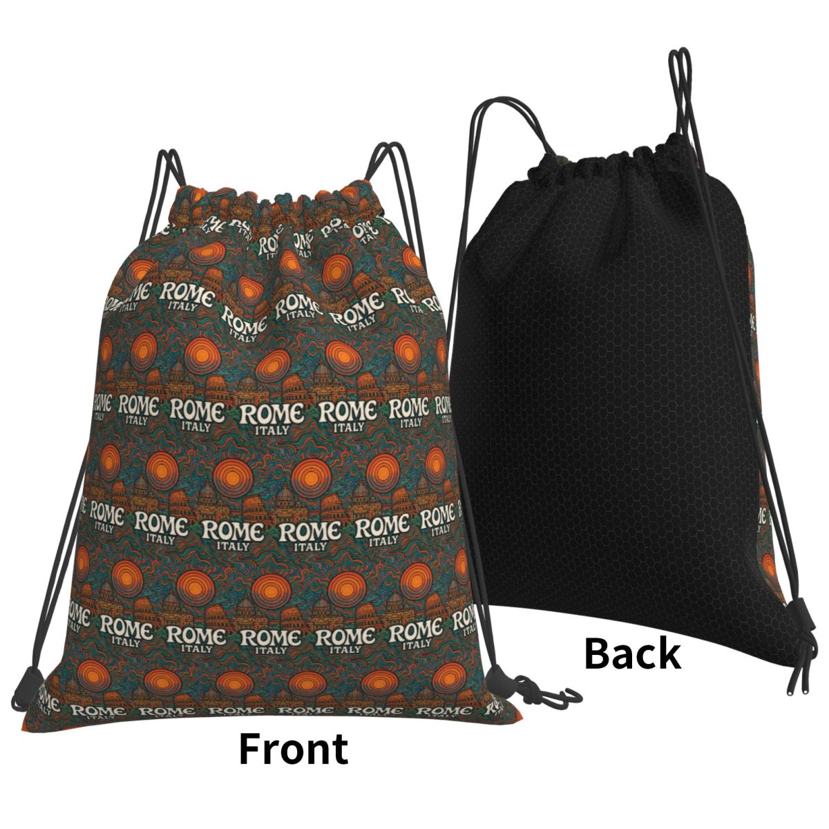 Rome Italy Trippy Art Backpack - Women Bags Rome ulasan dan harga