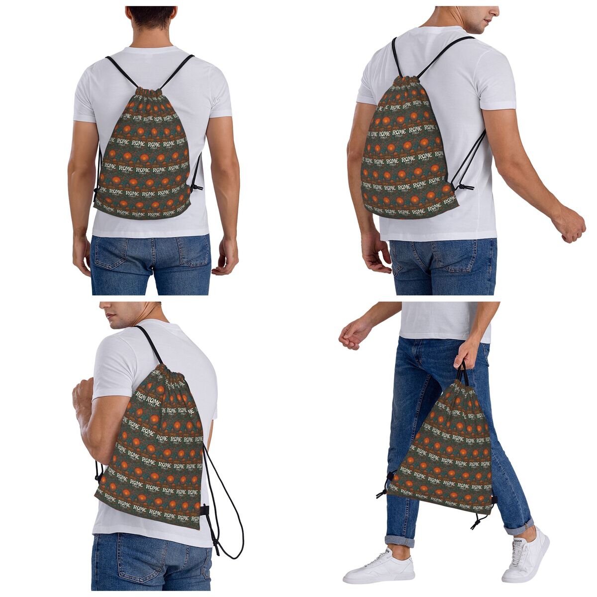 Rome Italy Trippy Art Backpack - Women Bags Rome ulasan dan harga