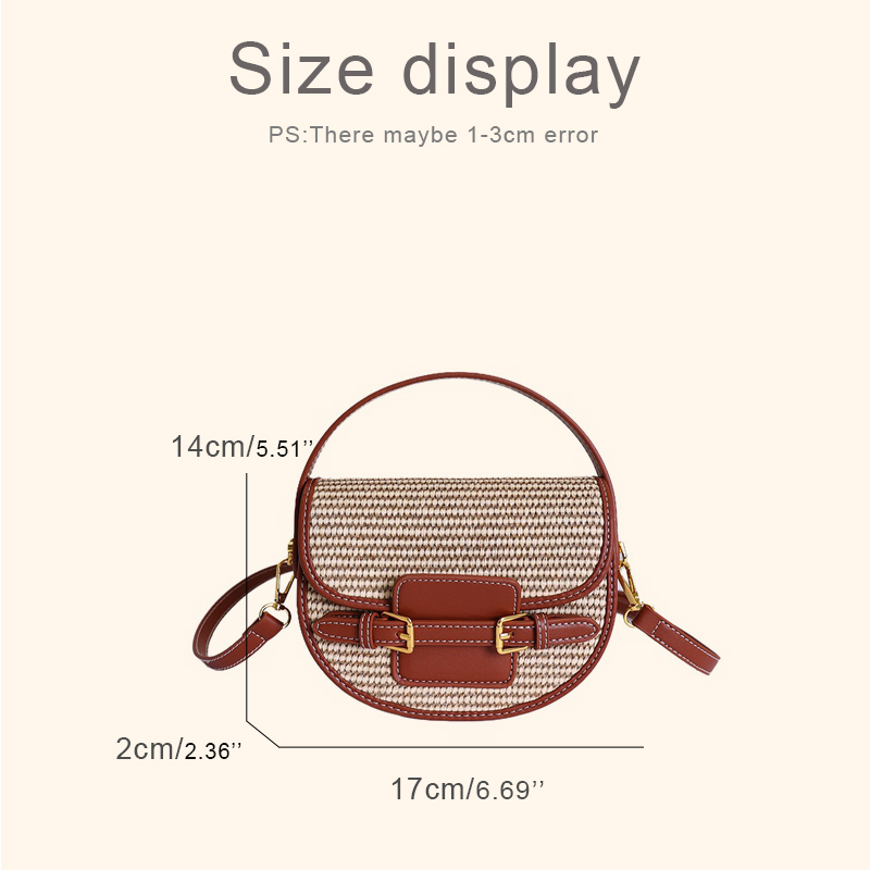 England Style Mini Straw Saddl - Women Bags Luxury ulasan dan harga